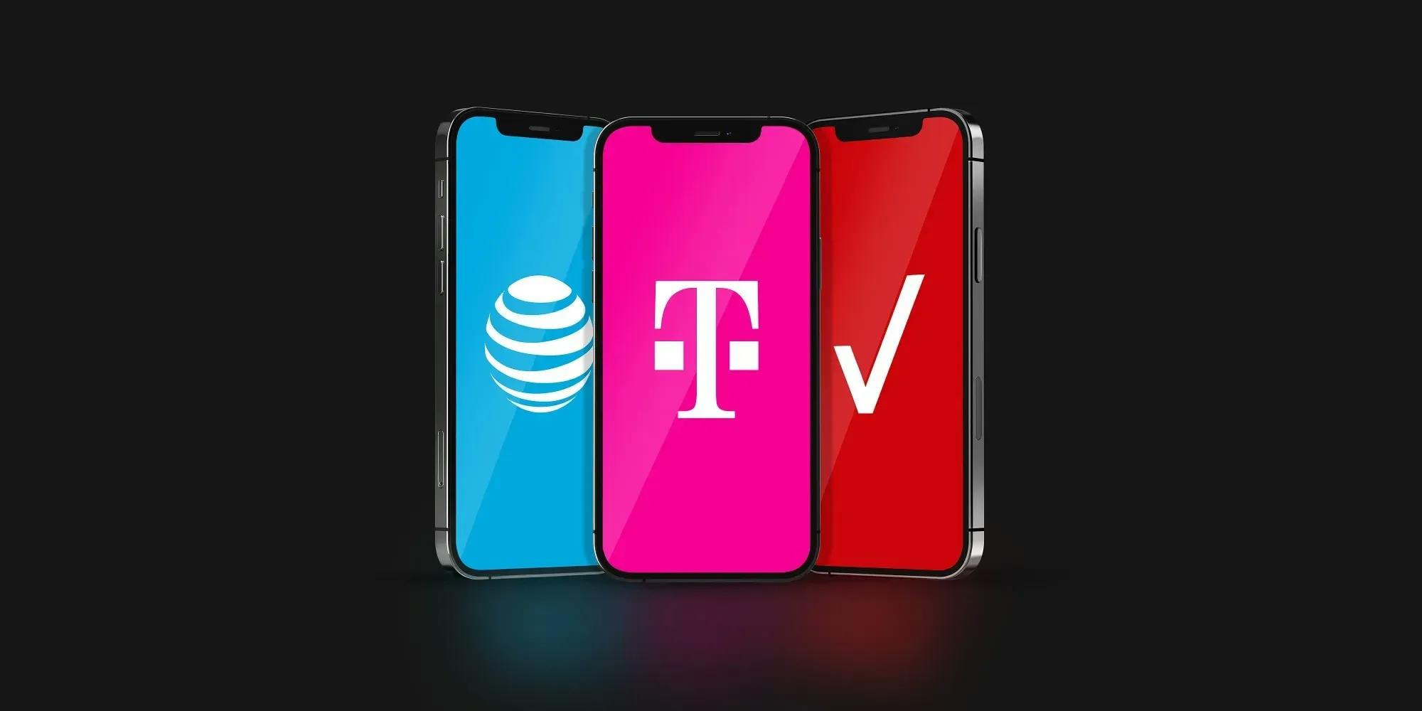 Verizon, T-Mobile and AT&T Image